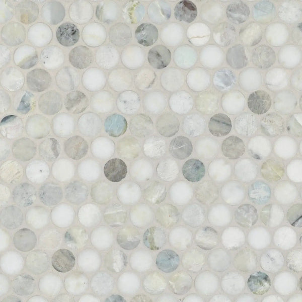Cloudland Round Pattern Polished Marble Mosaics