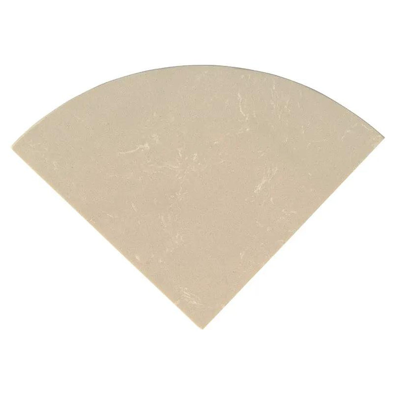 Engineered Beige 9" Radius Cornershelf Polished Marble Mosaics close up