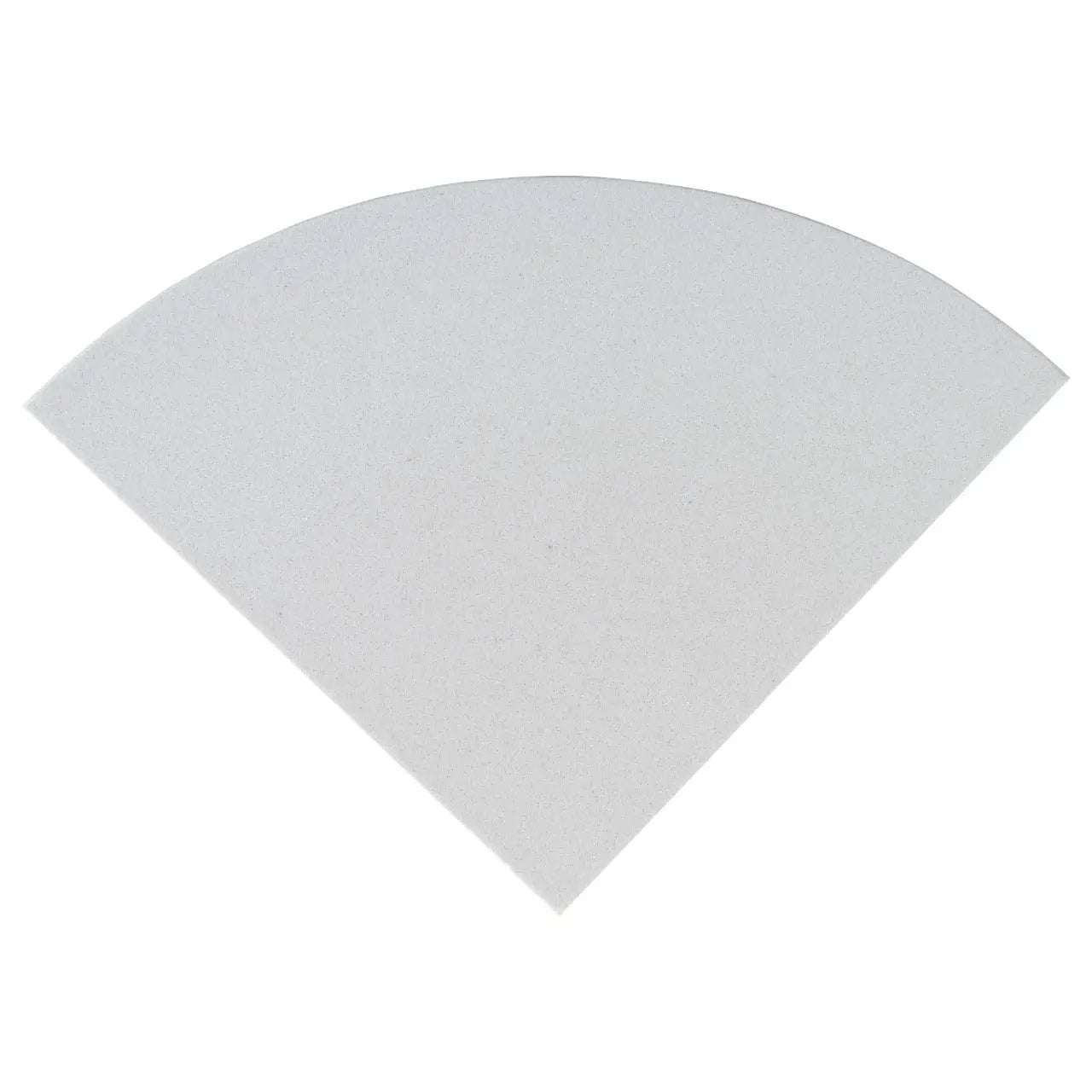 Engineered White 9" Radius Cornershelf Polished Marble Mosaics close up