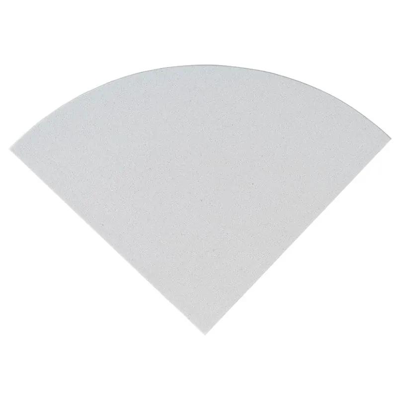 Engineered White 9" Radius Cornershelf Polished Marble Mosaics close up