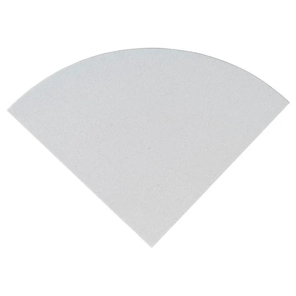 Engineered White 9" Radius Cornershelf Polished Marble Mosaics, photo 2 of 2