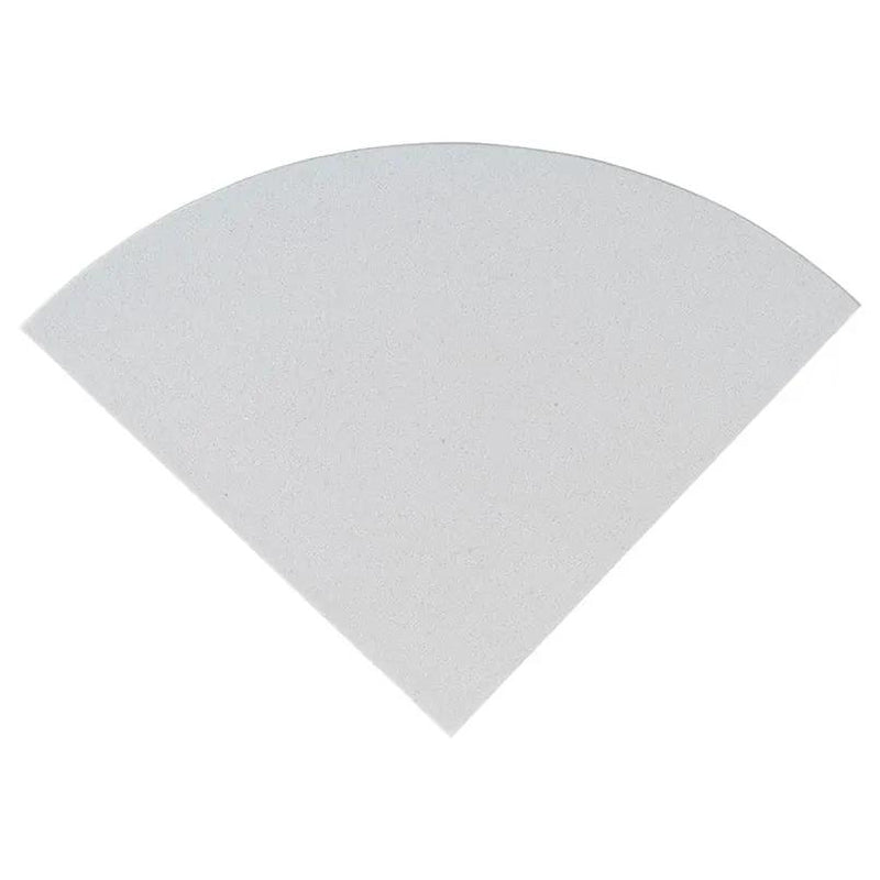Engineered White 9" Radius Cornershelf Polished Marble Mosaics close up
