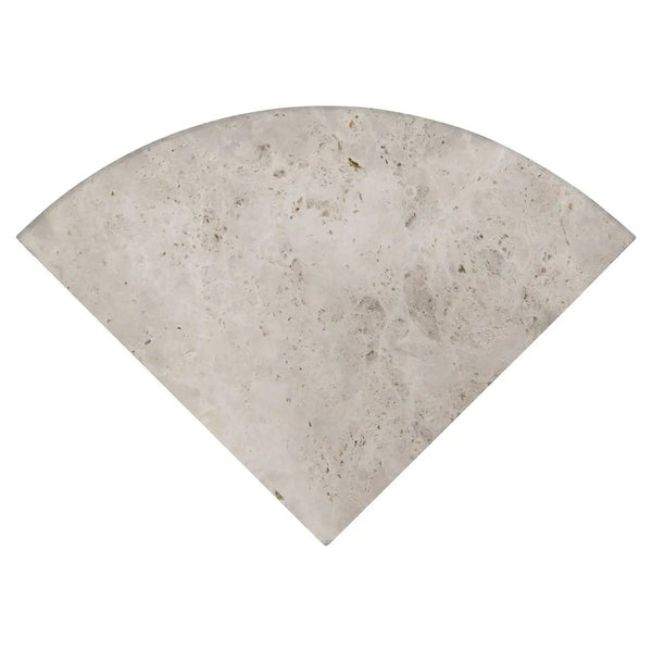 Tundra Gray 9" Radius Cornershelf Polished Corner Marble Mosaics