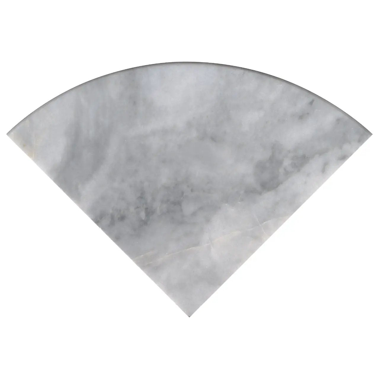 Turkish Carrara 18" Radius Seat Polished Marble Mosaics close up