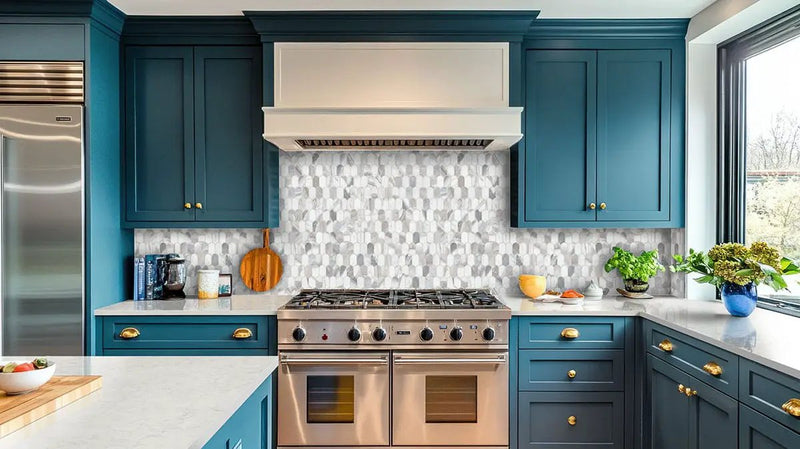Edessa Scallop Polished Pattern Marble Mosaics by MSI Surfaces