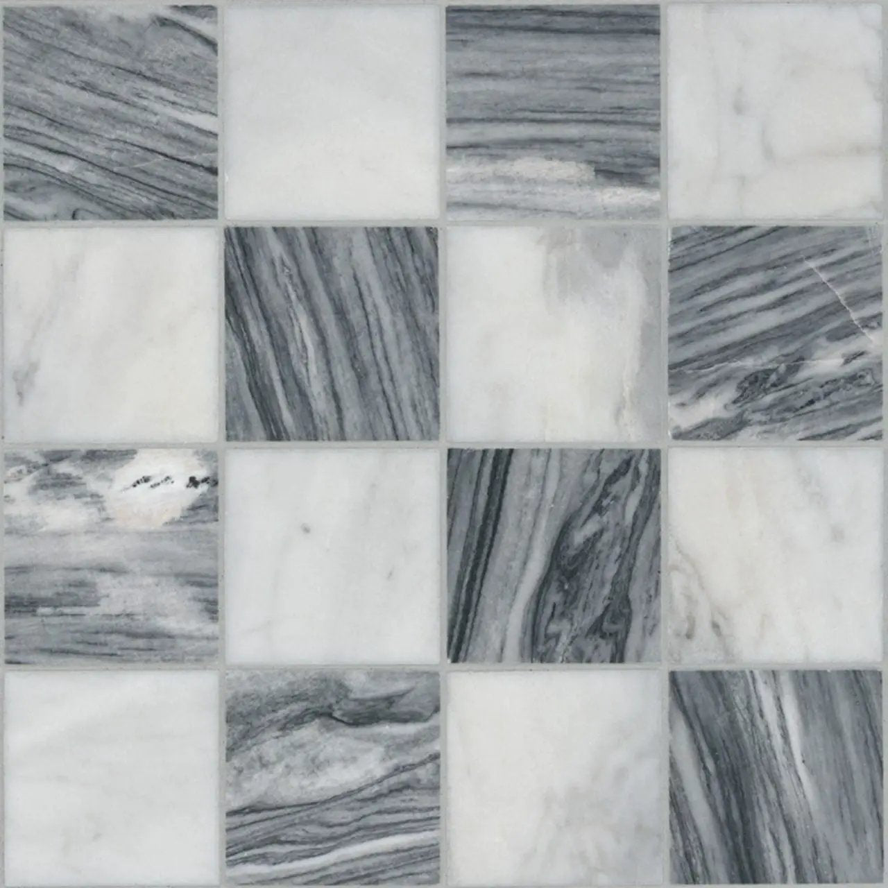 Firenze Blend 3x3 Polished Marble Mosaics close up