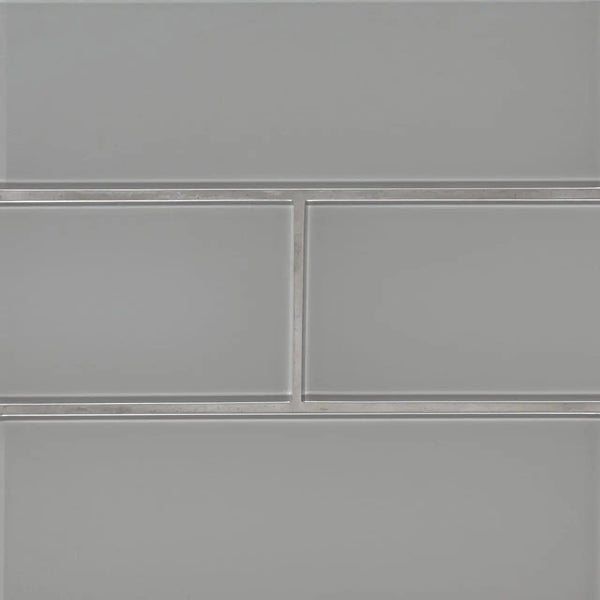 Oyster Gray Subway Tile 4x12 Glass Mosaics