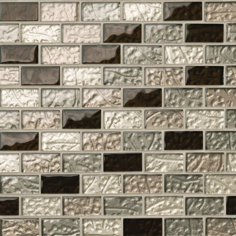 Ayres Blend 1x2x8mm Glass Mosaics close up