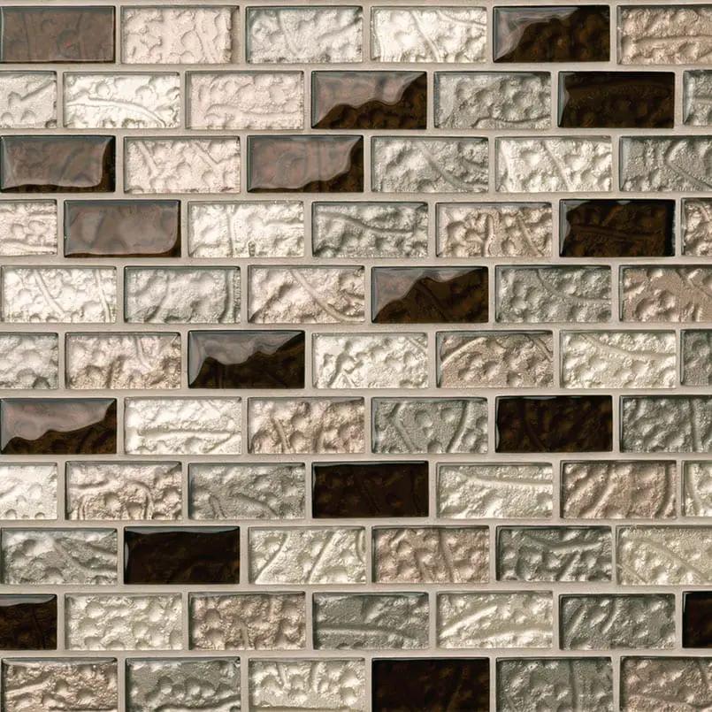 Ayres Blend 1x2x8mm Glass Mosaics close up