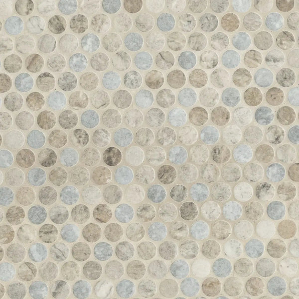 Stonella Penny Round 6mm Glass Mosaics