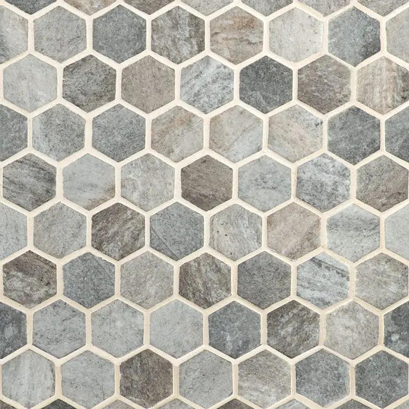 Stonella Hexagon Mosaic Tile Glass close up
