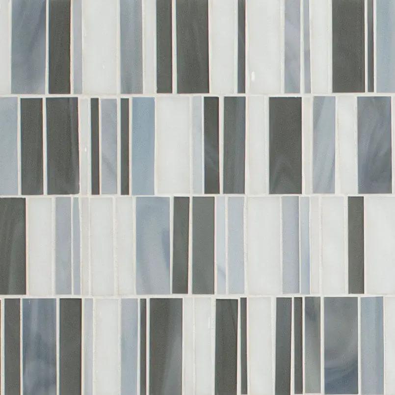 Citi Stax Lapis 3mm Pattern Glass Mosaics close up