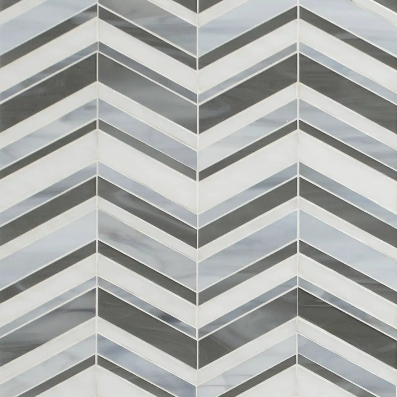 Urban Wave Lapis 3mm Pattern Glass Mosaics close up
