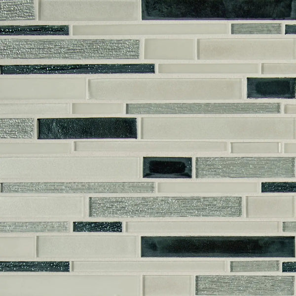 Anacapri Blend Interlocking 6mm Pattern Glass Mosaics