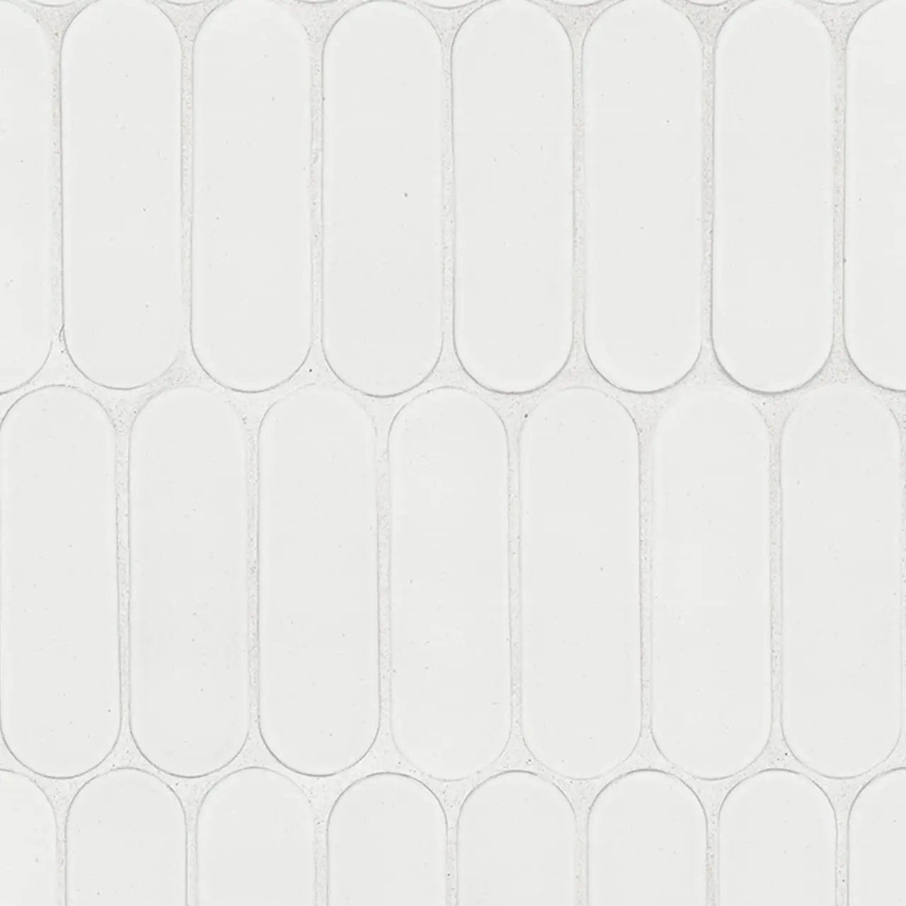 Bianco Glossy Ellipse Tile Pattern Glass Mosaics by MSI Surfaces