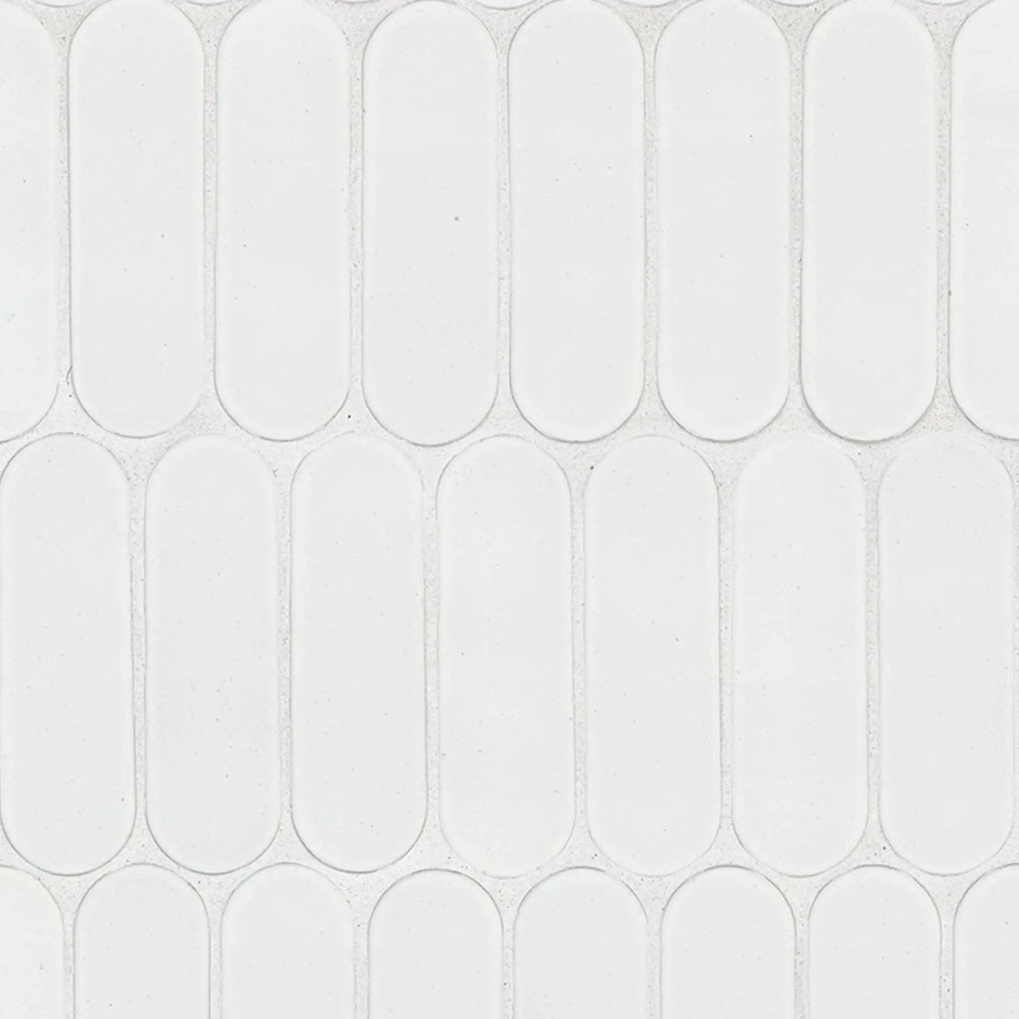 Bianco Glossy Ellipse Tile Pattern Glass Mosaics by MSI Surfaces