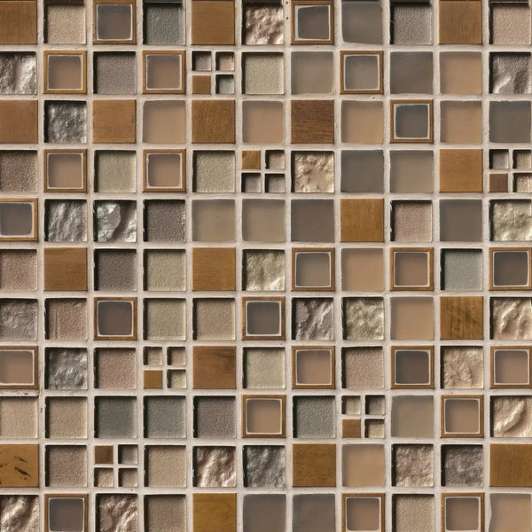 Manhattan Blend Pattern 8mm Glass Mosaics