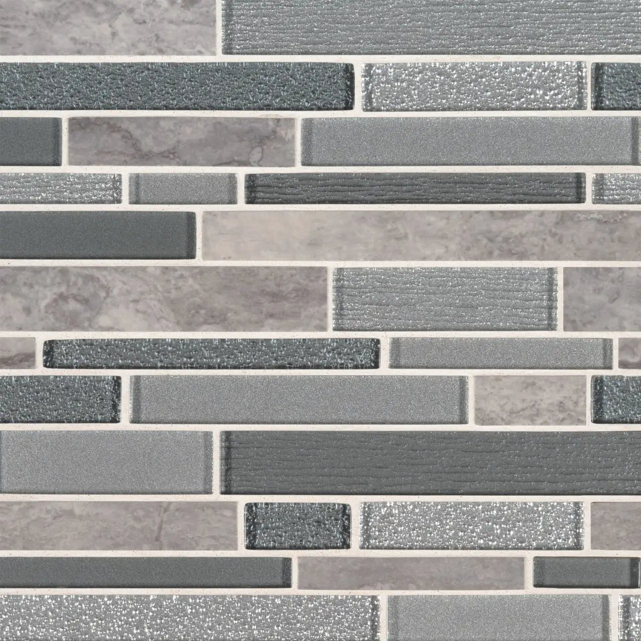 Smoky Alps Interlocking 8mm Pattern Porcelain Mosaics close up