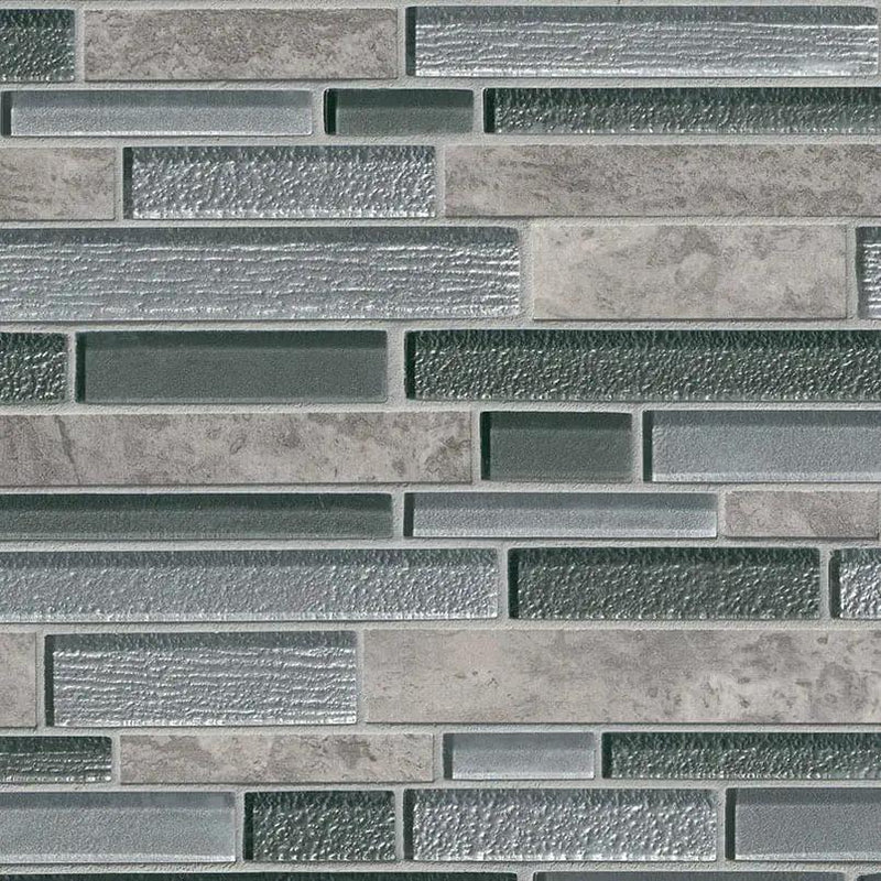Smoky Alps Interlocking 8mm Pattern Porcelain Mosaics close up