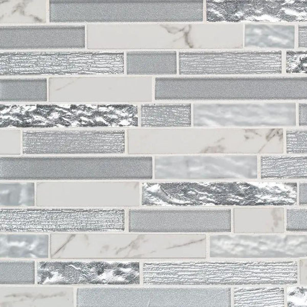 Whistler Ice Interlocking 8mm Pattern Porcelain Mosaics