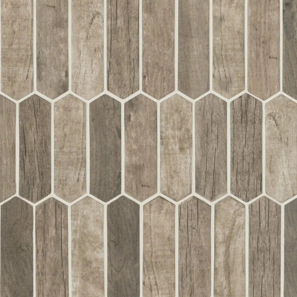 Driftwood Picket 6mm Glass Mosaics