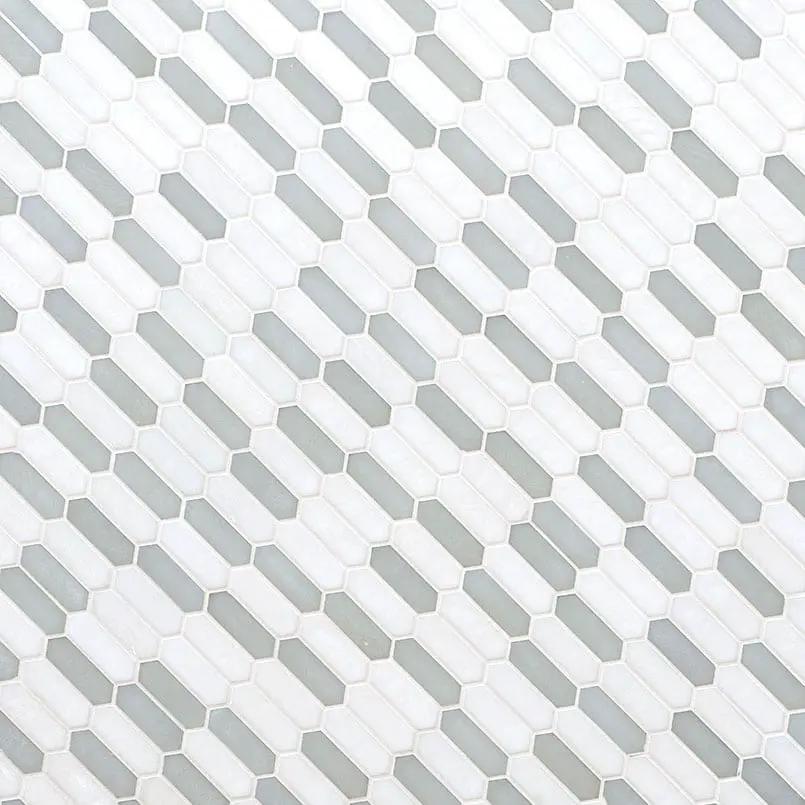 Pixie Cloud 6mm Pattern Glass Mosaics angled view
