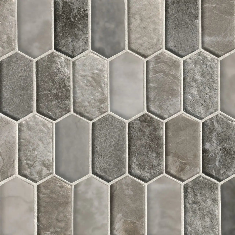 Savoy Picket Pattern 8mm Glass Mosaics close up