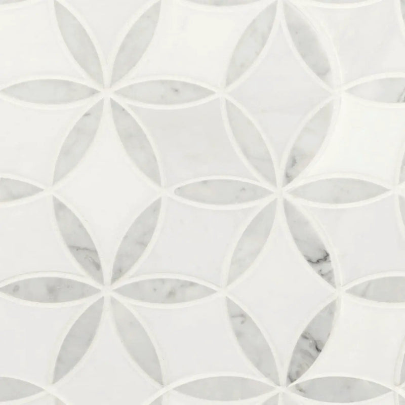 La Fleur Polished Pattern Marble Mosaics by MSI Surfaces