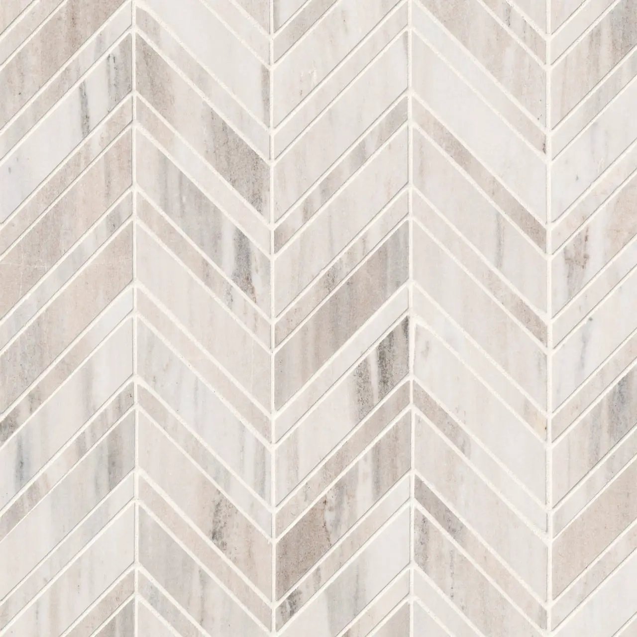 Palisandro Chevron Polished Pattern Marble Mosaics close up