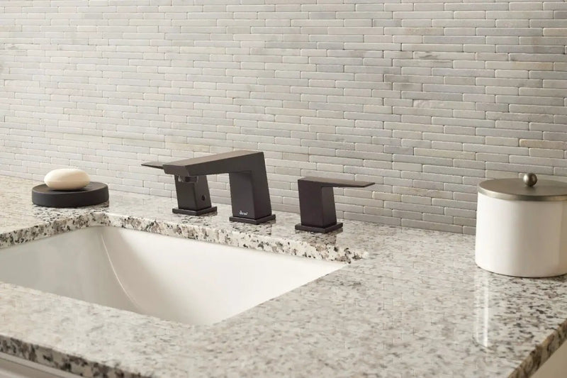 Palisandro Chevron Polished Pattern Marble Mosaics in a finished room