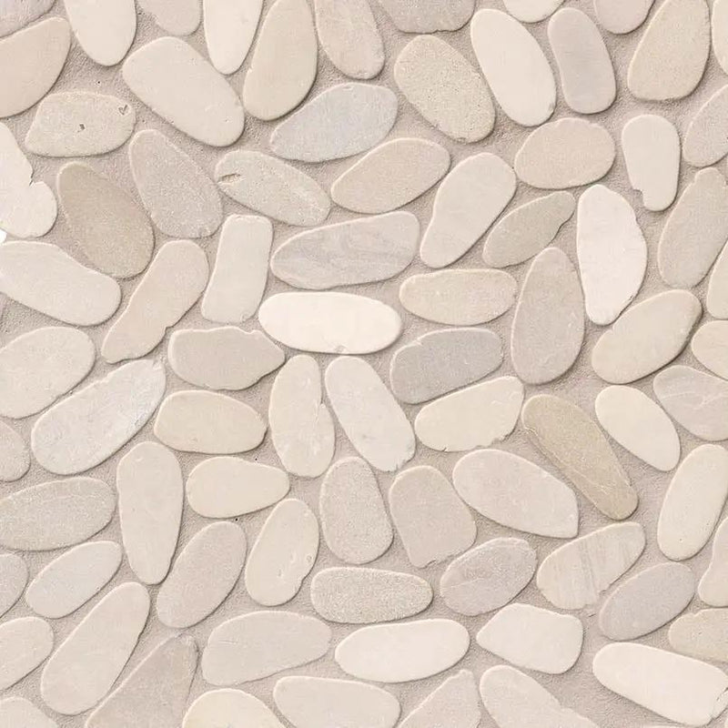 Sliced Pebble Earth Tumbled Pattern Marble Mosaics close up