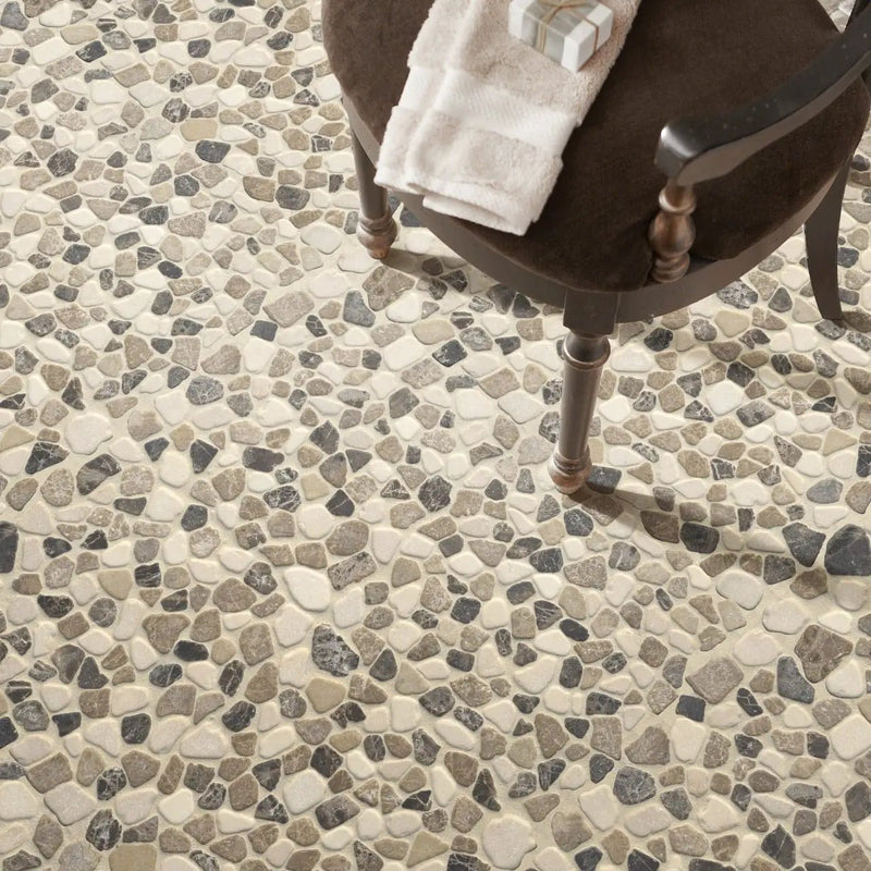 Mix Marble Pebbles Tumbled 10mm Pattern Mosaics by MSI Surfaces
