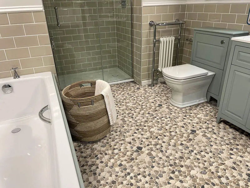Mix Marble Pebbles Tumbled 10mm Pattern Mosaics by MSI Surfaces