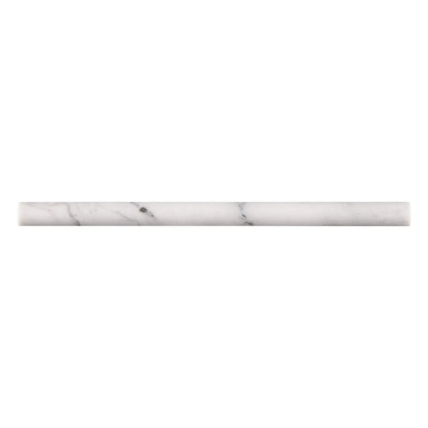 Calacatta Cressa Pencil Molding Honed Marble Mosaics 3/4x3/4