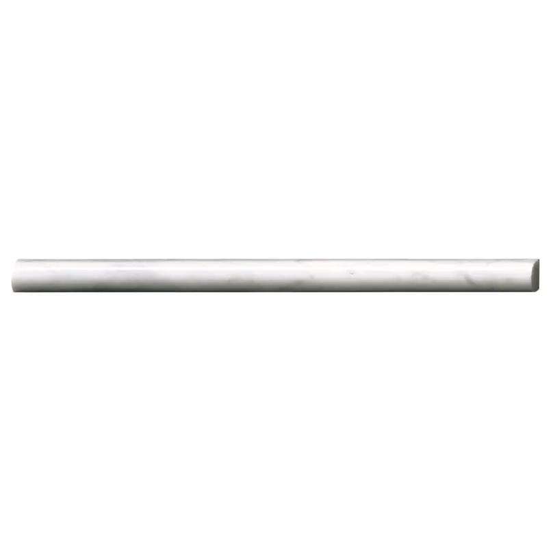 Carrara White Polished Pencil Marble Mosaics 3/4x3/4 close up