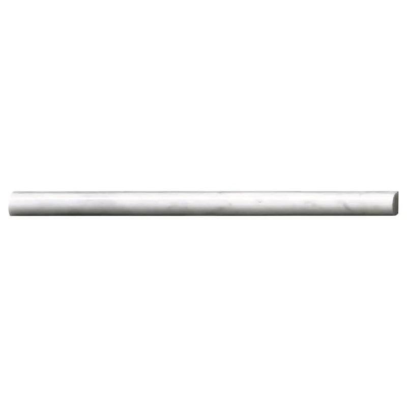 Carrara White Polished Pencil Marble Mosaics 3/4x3/4 close up