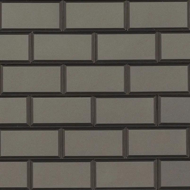 Crisson Bevel Subway Tile Glass Mosaics 2x4 close up