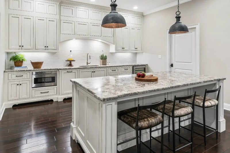Antique White Glazed Handcrafted 4x12 Glossy Ceramic Mosaics in a finished room
