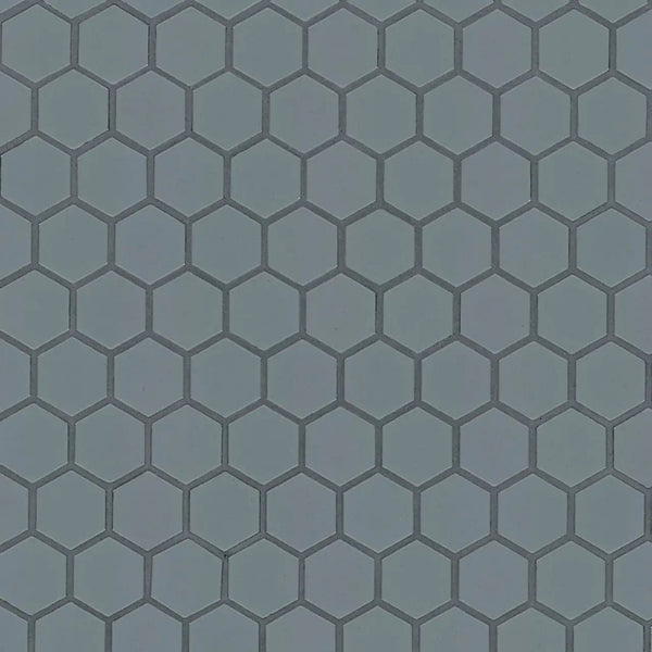 Cielo Azul Hexagon Glossy Porcelain Mosaics