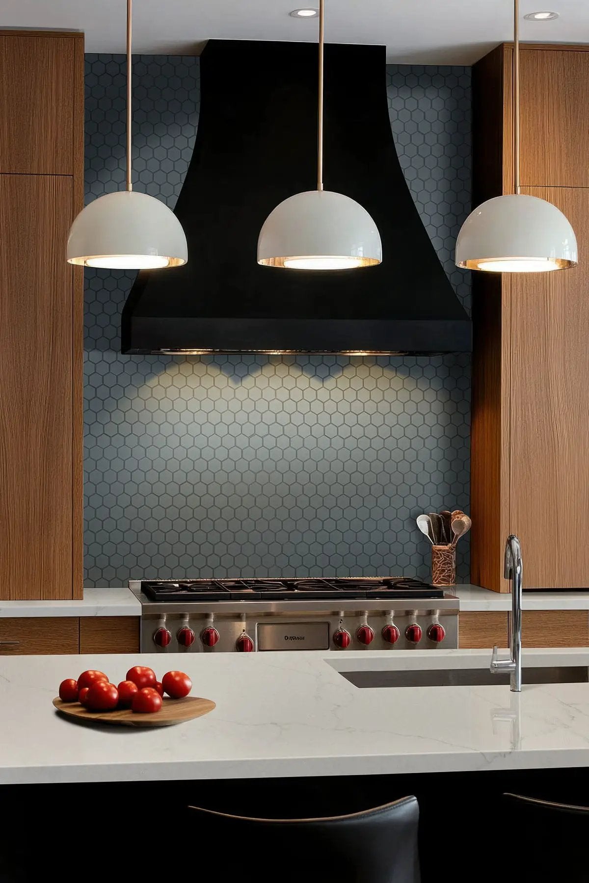 Cielo Azul Hexagon Glossy Porcelain Mosaics by MSI Surfaces