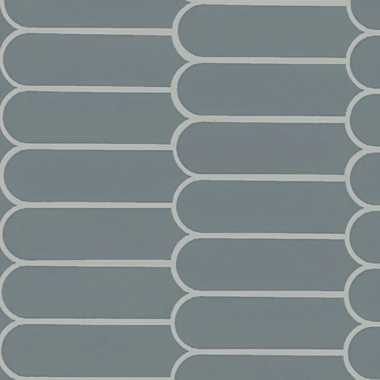Cielo Azul Scallop Glossy Pattern Porcelain Mosaics close up