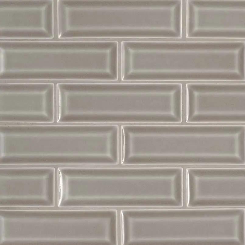 Dove Gray 2x6 Beveled Tile Glossy Ceramic Mosaics by MSI Surfaces