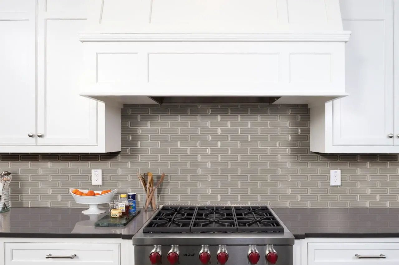 Dove Gray 2x6 Beveled Tile Glossy Ceramic Mosaics by MSI Surfaces