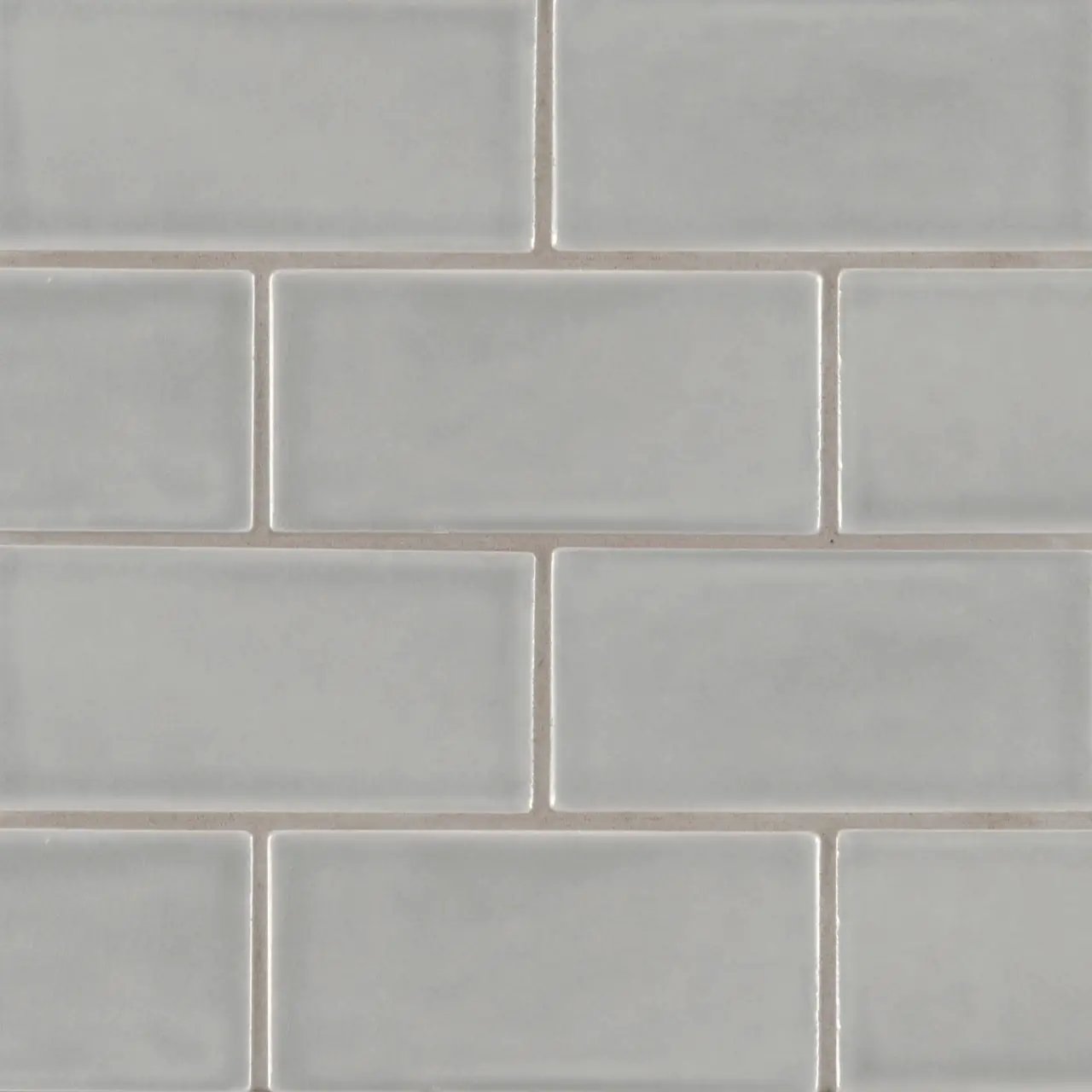 Morning Fog Subway Tile 3x6 Glossy Ceramic Mosaics close up