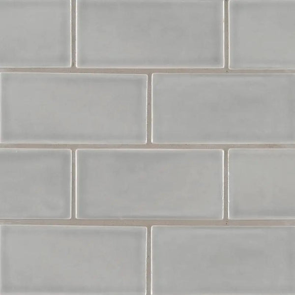 Morning Fog Subway Tile 3x6 Glossy Ceramic Mosaics, photo 2 of 3
