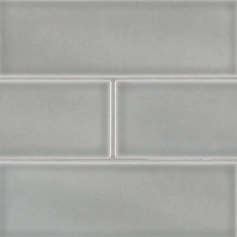 Morning Fog Subway Tile 4x12 Glossy Ceramic Mosaics close up