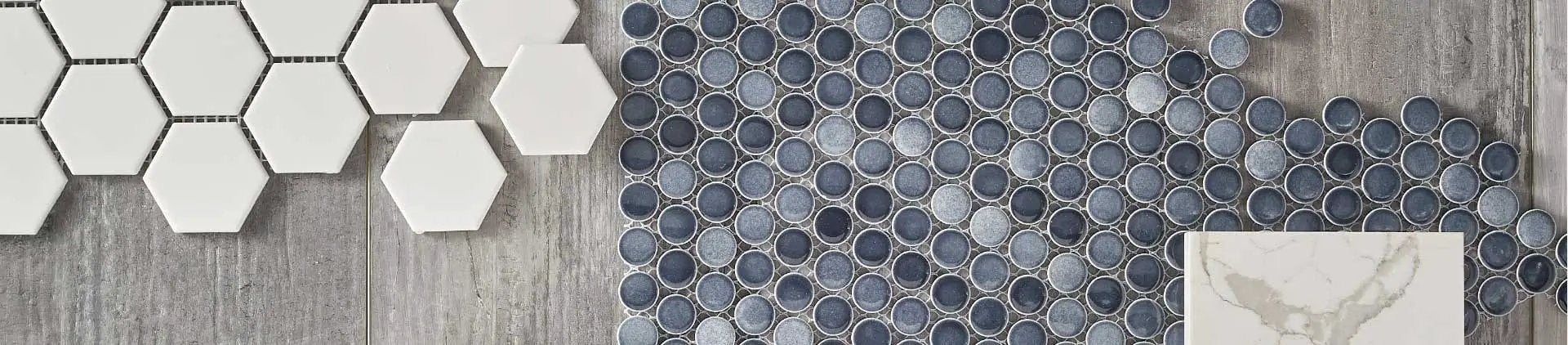 Ombre Grigia Glass Tile Subway Pattern Mosaics close up