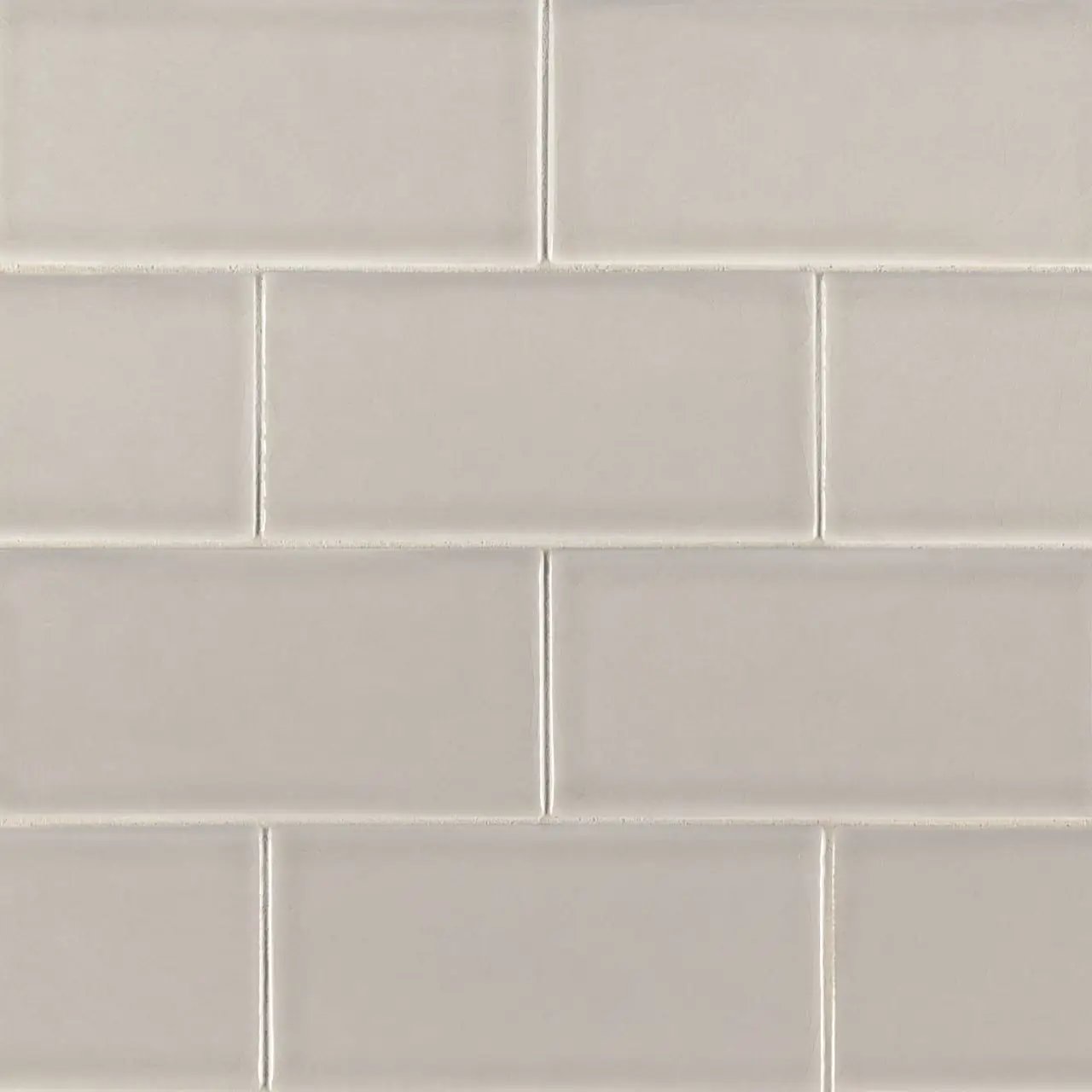 Portico Pearl Subway Tile 3x6 Glossy Ceramic Mosaics close up