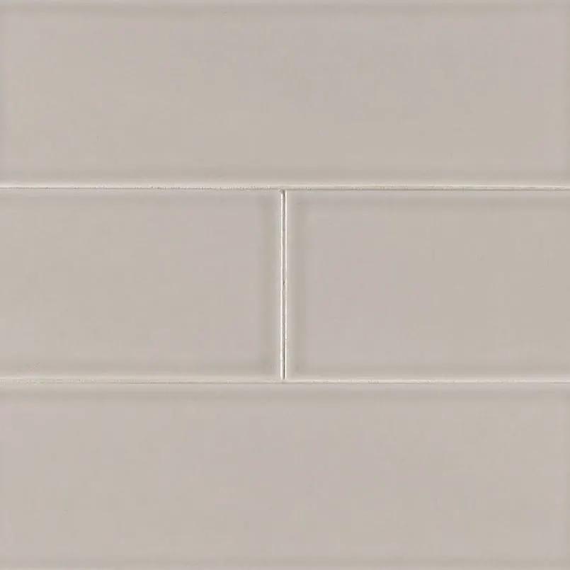 Portico Pearl Subway Tile 4x12 Glossy Ceramic Mosaics close up