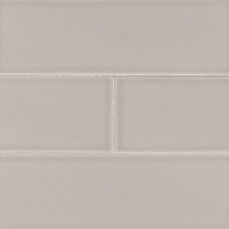 Portico Pearl Subway Tile 4x12 Glossy Ceramic Mosaics close up